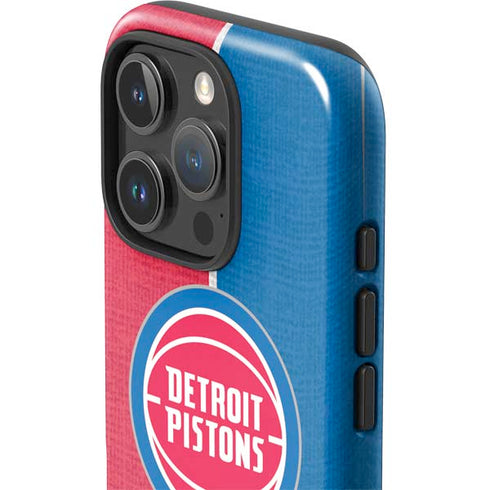 NBA Detroit Pistons Canvas iPhone 16 Pro Impact Case